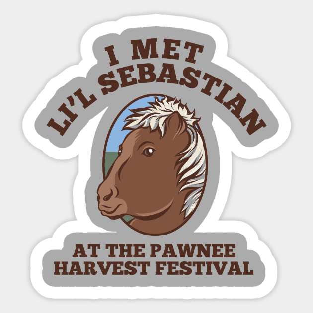 I met Li'l Sebastian Parks and Recreation Sticker by stayfrostybro